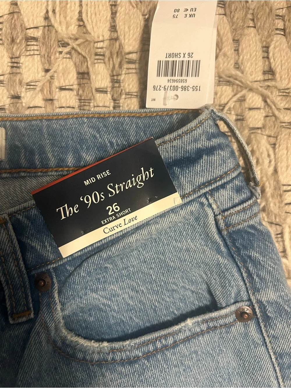 Abercrombie The 90’s Straight Mid Rise Denim Jeans - Picture 3 of 6